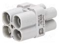 Connector: HDC; contact insert; female; 40A; 830V; Han Q; PIN: 4 HARTING 09120043151