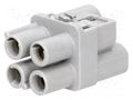 Connector: HDC; contact insert; female; 40A; 400V; Han Q; PIN: 4 HARTING 09120033151