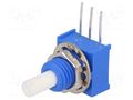 Potentiometer: shaft; single turn; 100kΩ; ±20%; 0.25W; linear; THT B/3310C-001-104L