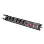 Armac M6 Rack 19" | Power strip | anti-surge system, 6 sockets, 5m cable, black, ARMAC MULTI M6 RACK 5M BLACK 5904722197428