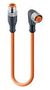 SENSOR CORD, 4P M12 PLUG-M12 RCPT, 5M RST 4-RKWT/LED P 4-251/5 M