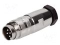 Connector: M16; plug; male; PIN: 6; 5A; 300V; C091D; soldering; 0.5mm2 AMPHENOL C091-31H0061012