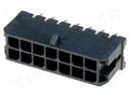 Connector: wire-board; socket; male; PIN: 14; Micro-Fit 3.0; THT MOLEX MX-43045-1412