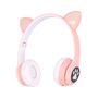 Extralink Kids Cat-Ear Wireless Headphones Pink | Wireless Headphones | Bluetooth 5.0, RGB Lighting, EXTRALINK EX.39038 5905090339038