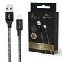 EXTRALINK SMART LIFE CABLE 15W, USB-A TO MICRO-USB, 100CM, PVC, 5V 2.4A, BLACK, EXTRALINK CABESL09 5906168632846