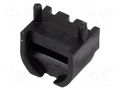 LED housing; 5mm; polyamide; angular; 3 PIN; black; UL94V-2; H: 6mm FIX&FASTEN FIX-LEK-508