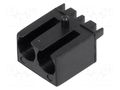 LED housing; 3mm; polyamide; angular; black; UL94V-2; H: 6mm FIX&FASTEN FIX-LEK-316
