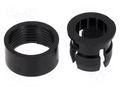 LED holder; 5mm; two-piece; black; UL94V-2; L: 6.7mm; polyamide FIX&FASTEN FIX-LED5-2