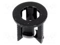 LED holder; 3mm; one-piece; black; UL94V-2; L: 5.6mm; polyamide FIX&FASTEN FIX-LED3-7