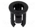 LED holder; 3mm; one-piece; black; UL94V-2; L: 6.4mm; polyamide FIX&FASTEN FIX-LED3-6