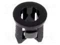 LED holder; 3mm; one-piece; black; UL94V-2; L: 5.7mm; polyamide FIX&FASTEN FIX-LED3-4