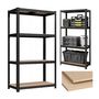Extralink Shelf, 4-Tier 180x120x60cm Black 500 kg Pro, EXTRALINK EX.73363 5906692573363