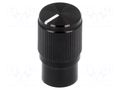 Knob; with pointer; aluminium,plastic; Øshaft: 6mm; Ø10.7x19mm CLIFF KMK10EB
