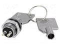 Switch: key switch; Stabl.pos: 2; Switch.method: OFF-ON; Key: round NINIGI KS-38
