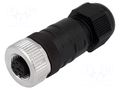 Connector: M12; plug; PIN: 8; female; straight; screw terminal LUMBERG AUTOMATION RKC8/9