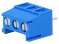 Connector: PCB terminal block; terminal; 12A; 300V; angled 90° NINIGI TB-3.5-P-3P-BL