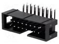 Connector: IDC; socket; male; PIN: 16; angled 90°; THT; 2.54mm; 2x8 CONNFLY ZL231-16KG