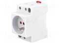 F-type socket (Schuko); for DIN rail mounting; Input: L+N+PE EATON ELECTRIC Z-SD230-BS