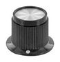 STRAIGHT KNURLED KNOB, PHENOLIC/BLK/19MM PK50B1/4..