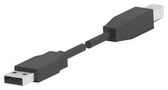 USB CABLE, 2.0, 500MM, BLK 1487594-1