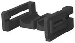 DOUBLE LOCK PLATE, 2POS, PBT GF, BLACK 5-1565089-1
