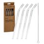 Extralink | Set of 4 Glass Drinking Straws with Brush |, EXTRALINK EX.23322 5907207223322