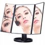 Extralink | Makeup mirror | with magnification, black, extendable, illuminated, with stand, EXTRALINK EX.23803 5907207223803