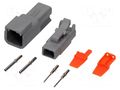 Connector: wire-wire; plug; male + female; ATM; PIN: 2; IP67; 7.5A AMPHENOL ATM2PS-CKIT
