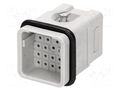 Connector: HDC; contact insert; male; 6.5A; 50V; Han Q; PIN: 21 HARTING 09120213001
