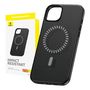 Magnetic Phone Case for iPhone 15 ProMax Baseus Fauxther Series (Black), Baseus P60157305113-03