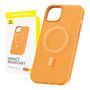 Magnetic Phone Case for iPhone 15 Plus Baseus Fauxther Series (Orange), Baseus P60157305713-02