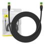 Braided network cable cat.8 Baseus Ethernet RJ45, 40Gbps, 2m (black), Baseus B0013320C111-03