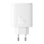 Wall charger Baseus OS-Cube Pro 2xUSB-C + USB, 65W (white), Baseus P10152301213-00