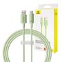 Fast Charging cable Baseus USB to USB-C Habitat Series 1m 100W (green), Baseus P10360203631-00