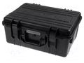 Case; tool case; black; ABS; 476x386x206mm; IP67 NEWBRAND NB-45-8-B