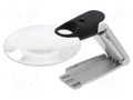 Desk magnifier; with backlight; x2÷x4; Ø90mm; Illumination: LED NEWBRAND NB-HLUP-2-4B