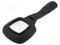 Hand magnifier; Mag: x4; Lens: 65x65mm; Illumin: LED NEWBRAND NB-HLUP-2B