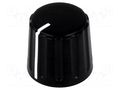 Knob; conical,with pointer; ABS; Øshaft: 6mm; Ø18.5x17.1mm; black SR PASSIVES GW18B