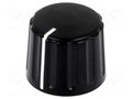 Knob; conical,with pointer; ABS; Øshaft: 6mm; Ø21.5x17.1mm; black SR PASSIVES GW21B