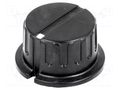 Knob; with flange; bakelite; Øshaft: 6.35mm; Ø29x18mm; black SR PASSIVES GWB29BK