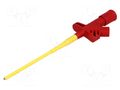 Clip-on probe; pincers type; 6A; red; Grip capac: max.3.5mm; 4mm HIRSCHMANN T&M KLEPS2600RT