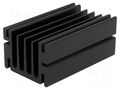 Heatsink: extruded; TO220; black; L: 75mm; W: 46mm; H: 33mm; aluminium FISCHER ELEKTRONIK SK68-75SA
