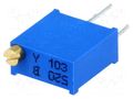 Potentiometer: mounting; multiturn; 10kΩ; 500mW; THT; ±10%; linear SR PASSIVES T910Y-10K