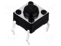 Microswitch TACT; SPST-NO; Pos: 2; 0.05A/12VDC; THT; none; 1N; 6x6mm NINIGI TACT-64K-F