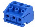 Connector: pluggable terminal block; terminal block; female; 16A KARSON TB-5.0-PP-3P-BL