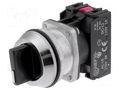 Switch: rotary; 30mm; Stabl.pos: 1; NC + NO; black; IP56; NEF30 PROMET NEF30-TPESXY