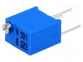 Potentiometer: mounting; multiturn; 500Ω; 250mW; ±10%; linear; THT SR PASSIVES T67W-500R