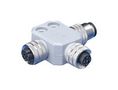 SENSOR SPLITTER, 5P, M12 RCPT-PLUG/RCPT 130035-0090