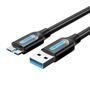 USB 3.0 A to Micro-B cable Vention COPBD 2A 0.5m Black PVC, Vention COPBD