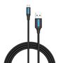 Cable USB 2.0 A to Micro USB Vention COLBC 3A 0,25m black, Vention COLBC